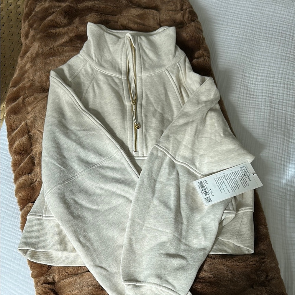 lululemon athletica Cream Half-Zip Sweatshirt